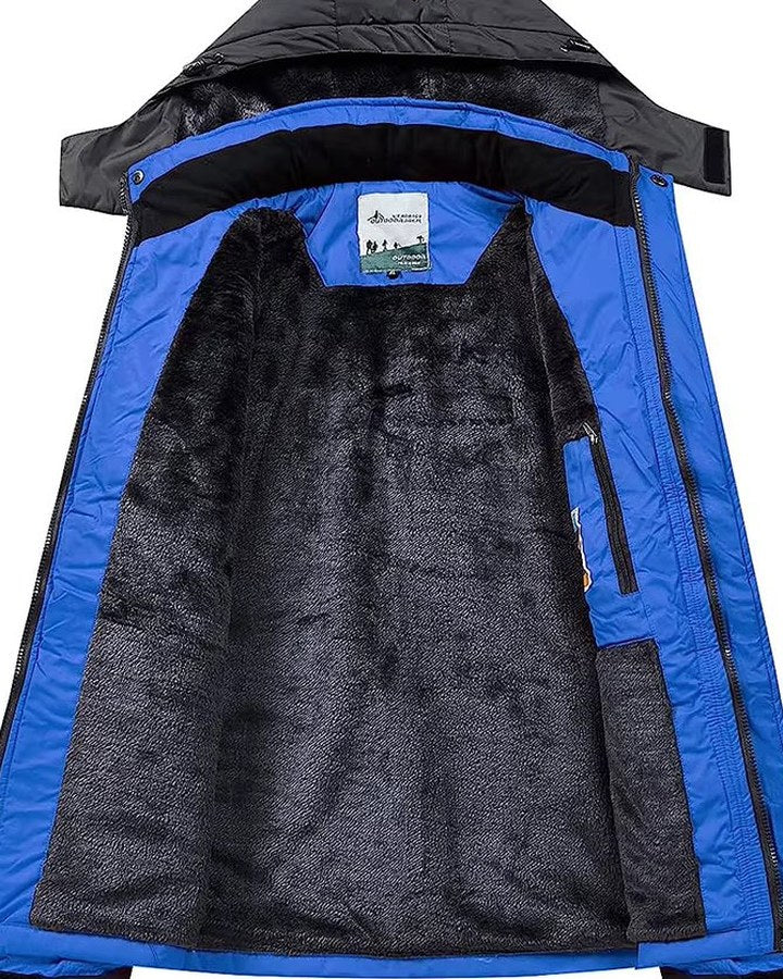 Fleece lining of the ANDES jacket in Sapphire