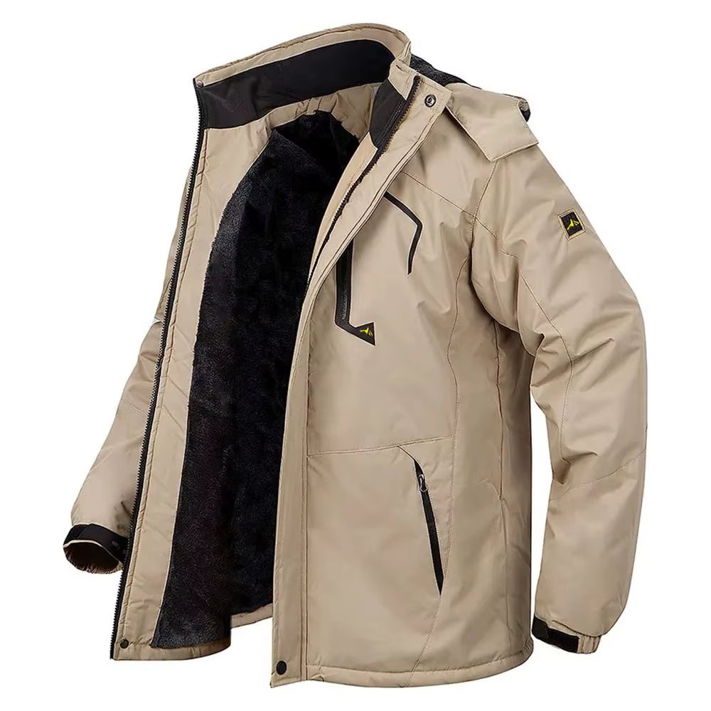 ANDES jacket in Khaki, front view