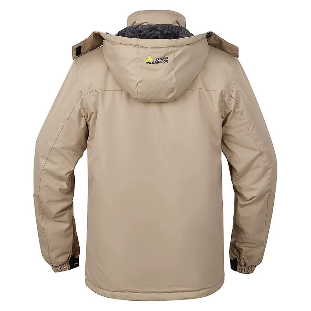 ANDES jacket in Khaki, back view