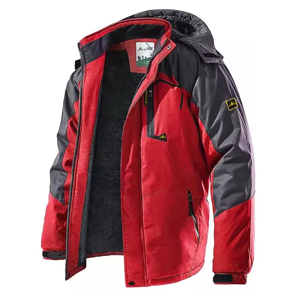 ANDES jacket in Red, front view