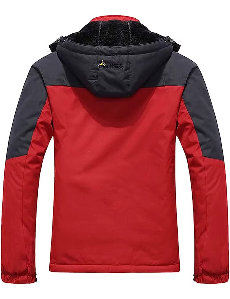 ANDES jacket in Red, back view