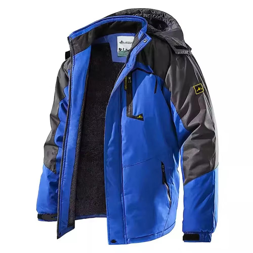 ANDES jacket in Sapphire, three-quarter view