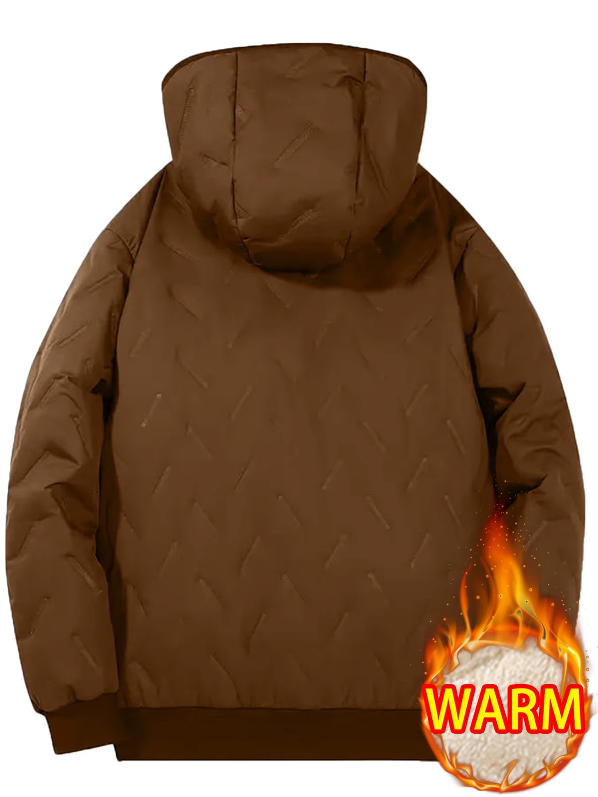 DAVOS jacket in Brown, back view