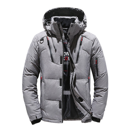 The Everest Parka in Glacier Gray, front view