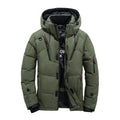 The Everest Parka in Olive, front view