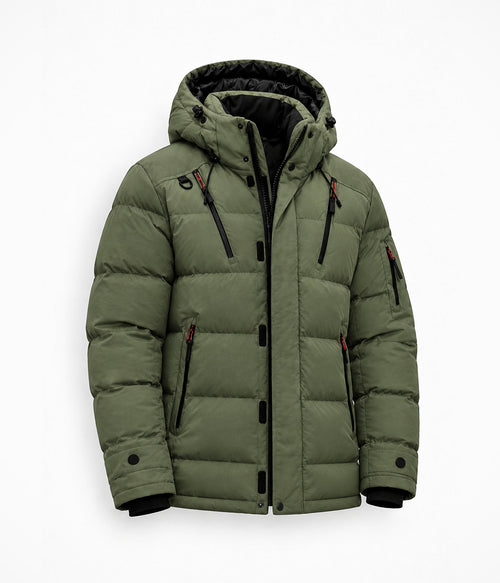 ASPEN jacket in Olive, front view