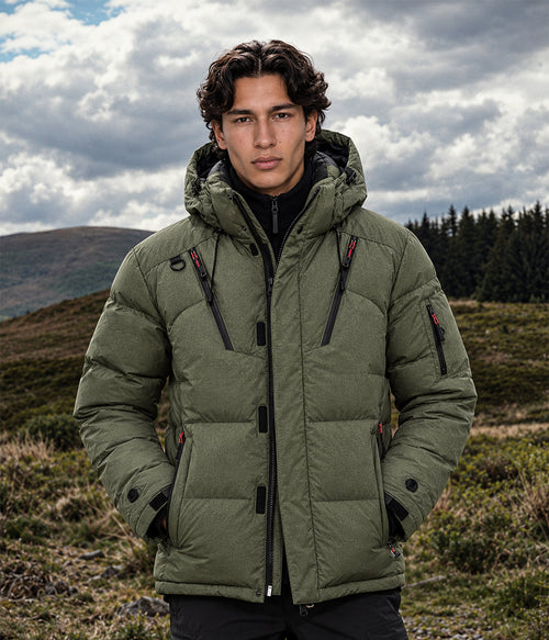 ASPEN jacket in Olive, on model