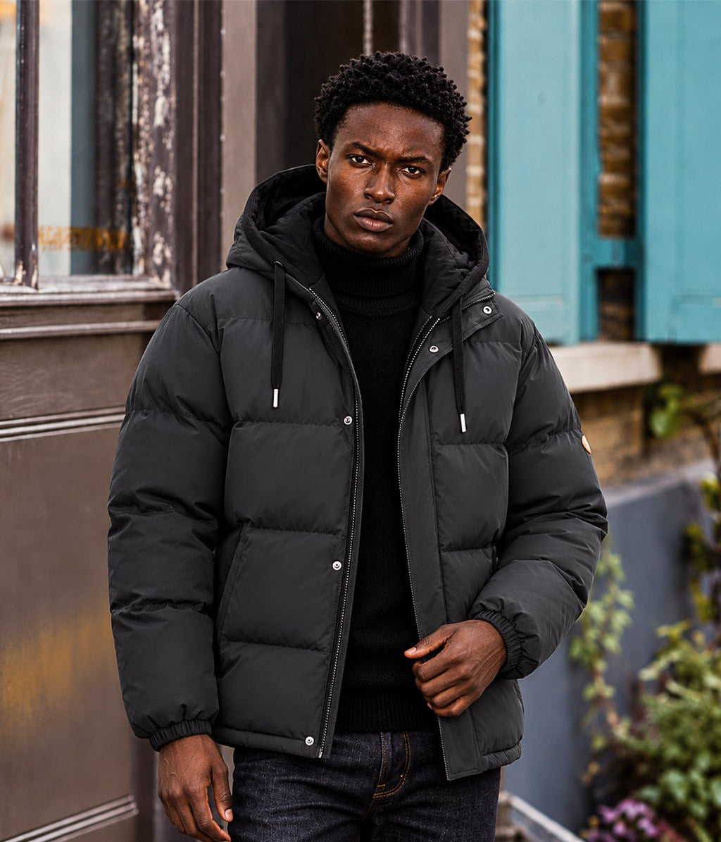MONTANA jacket in Black, on model