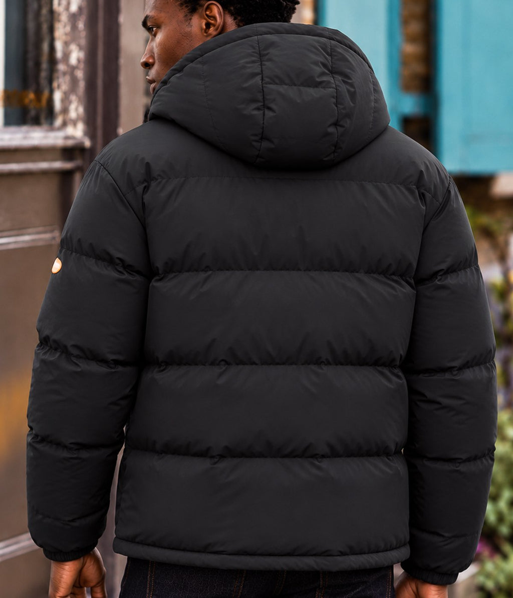MONTANA jacket in Black, back view on model
