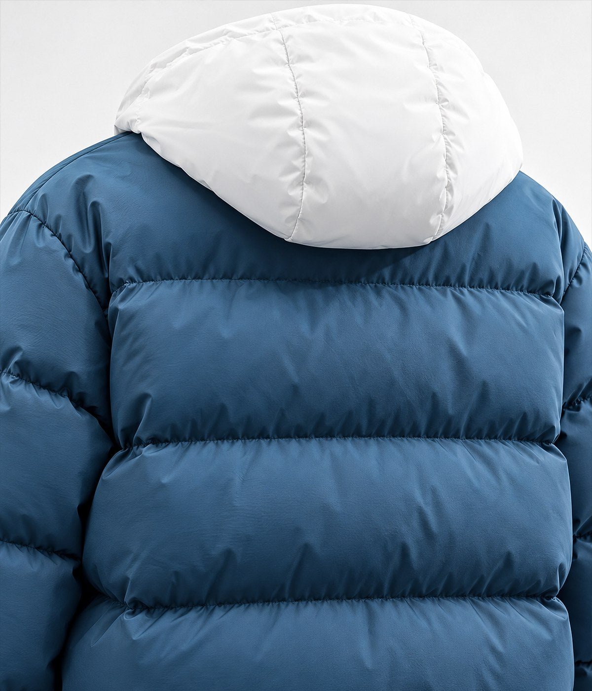 Quilted back of the MONTANA jacket in Steel Blue