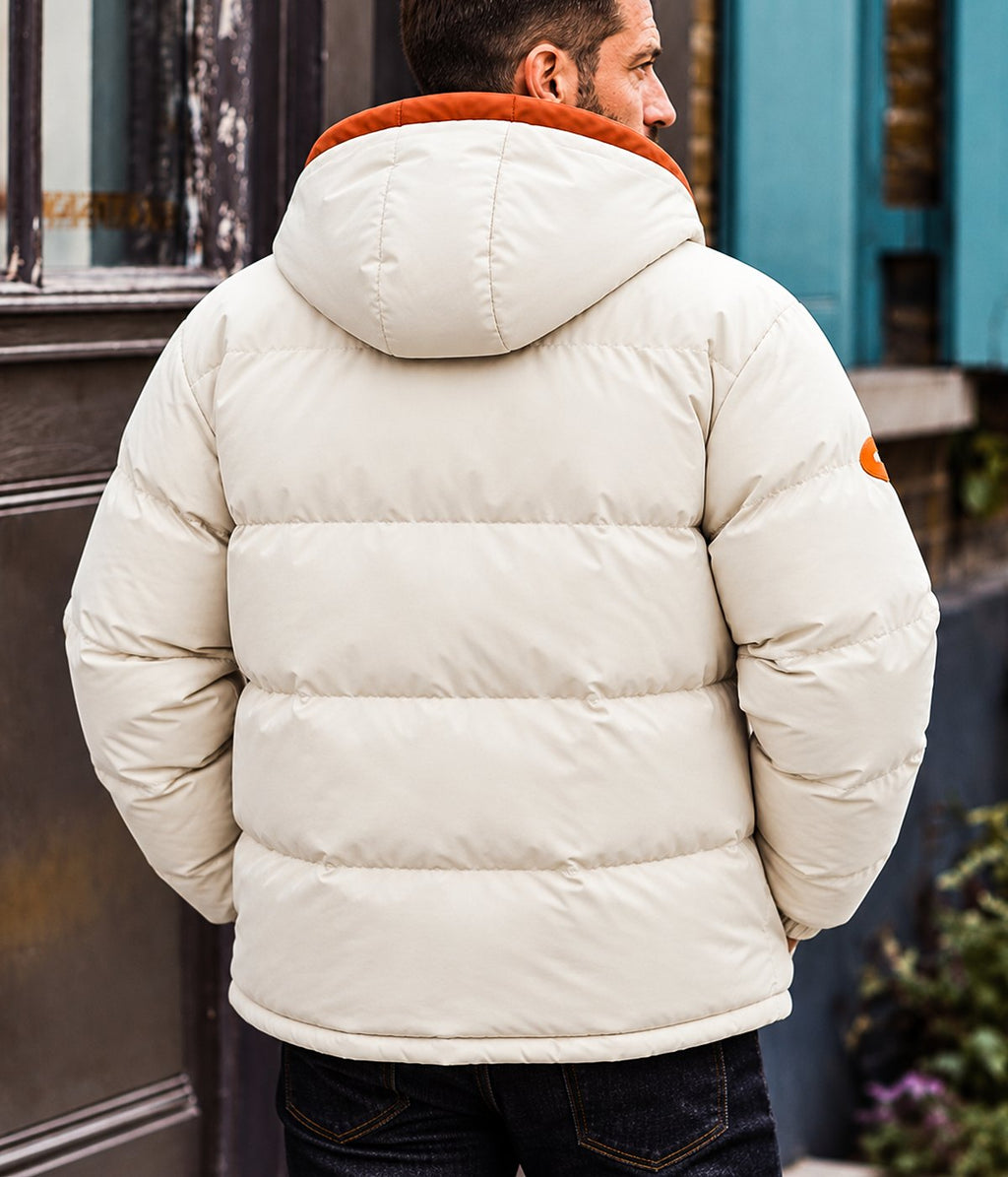 MONTANA jacket in Cream, back view on model
